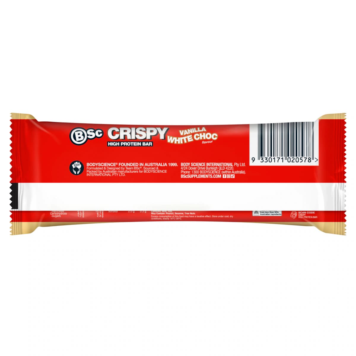 Thumbnail BSc Crispy Protein Bar Vanilla White Choc 60g