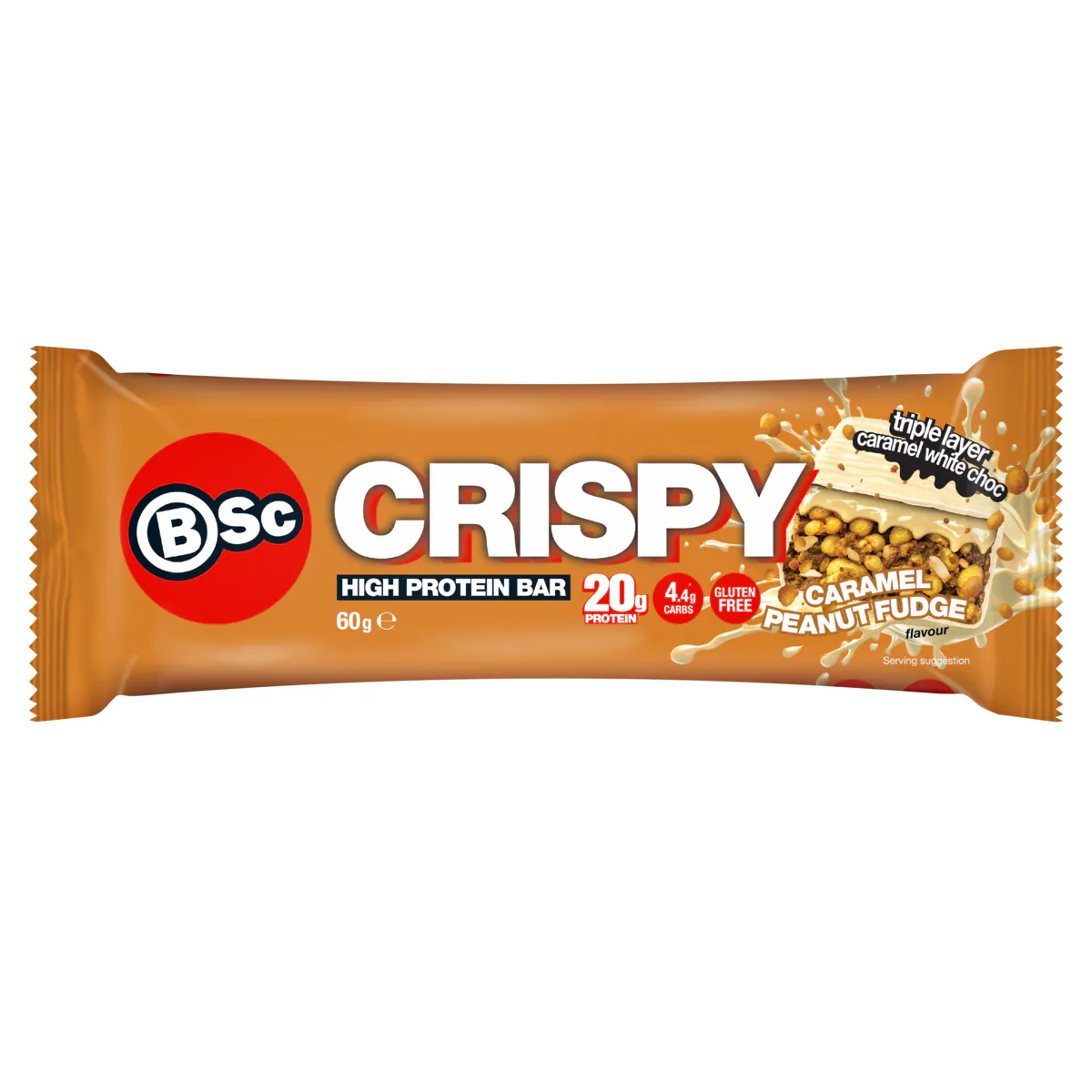 Thumbnail BSc Crispy Protein Bar Caramel Peanut Fudge 60g