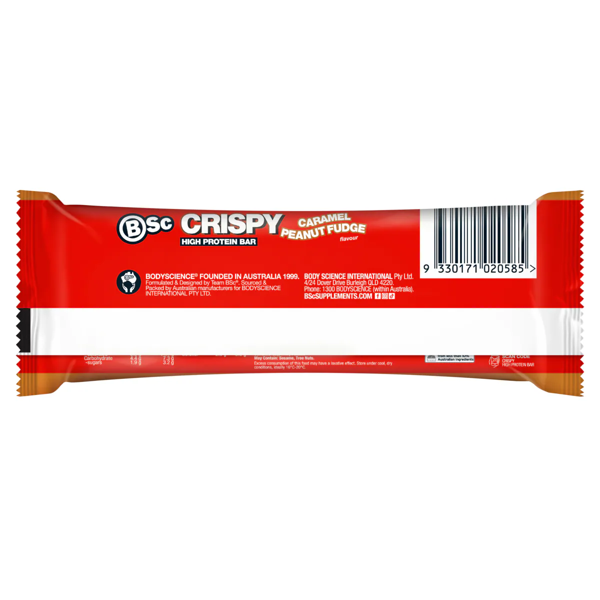 Thumbnail BSc Crispy Protein Bar Caramel Peanut Fudge 60g