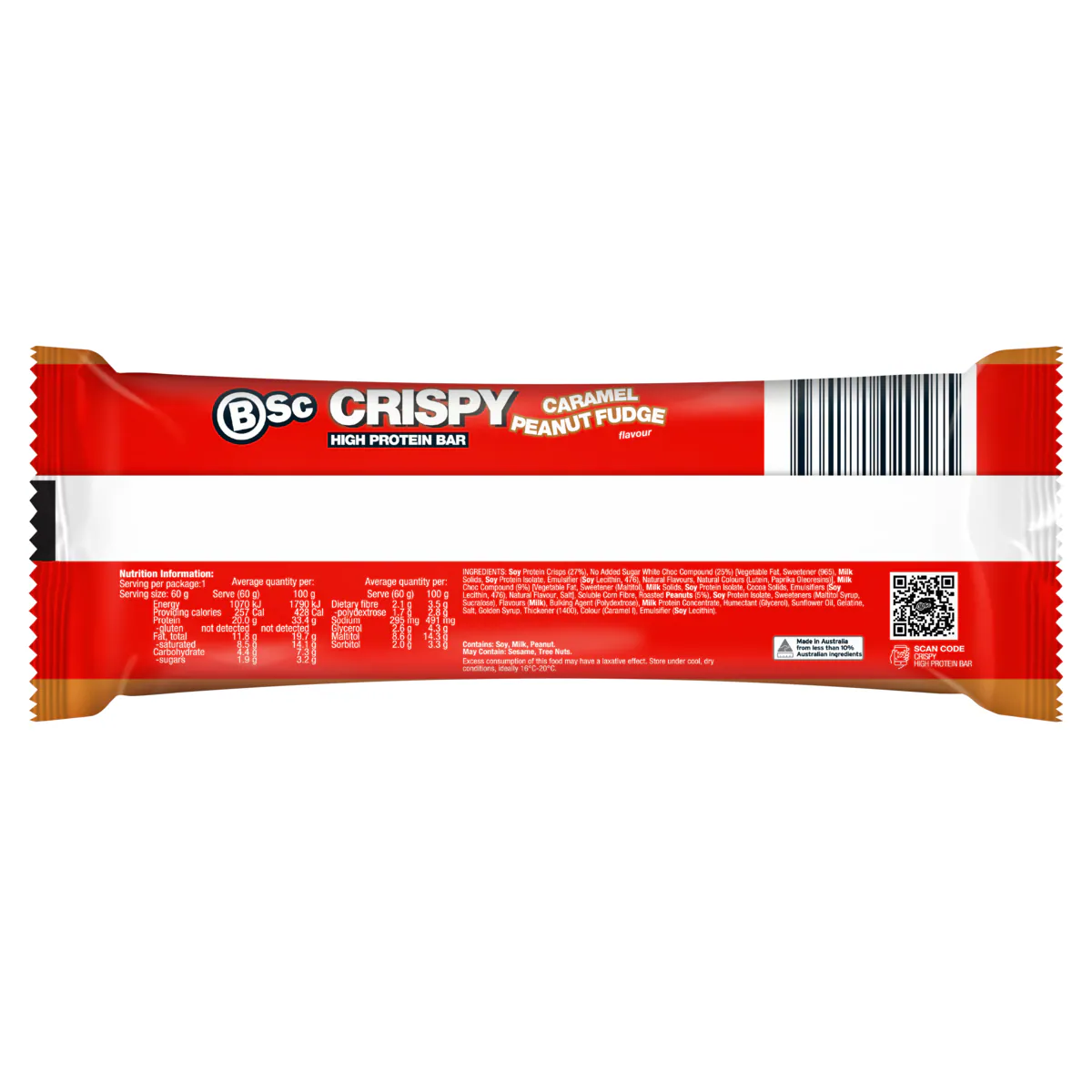 Thumbnail BSc Crispy Protein Bar Caramel Peanut Fudge 60g