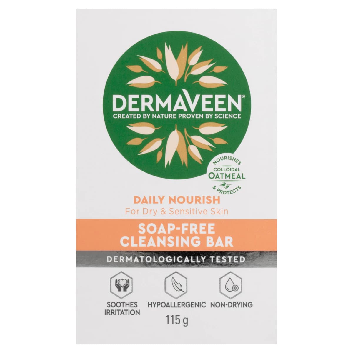 Thumbnail DermaVeen Daily Nourish Soap Free Cleansing Bar 115g
