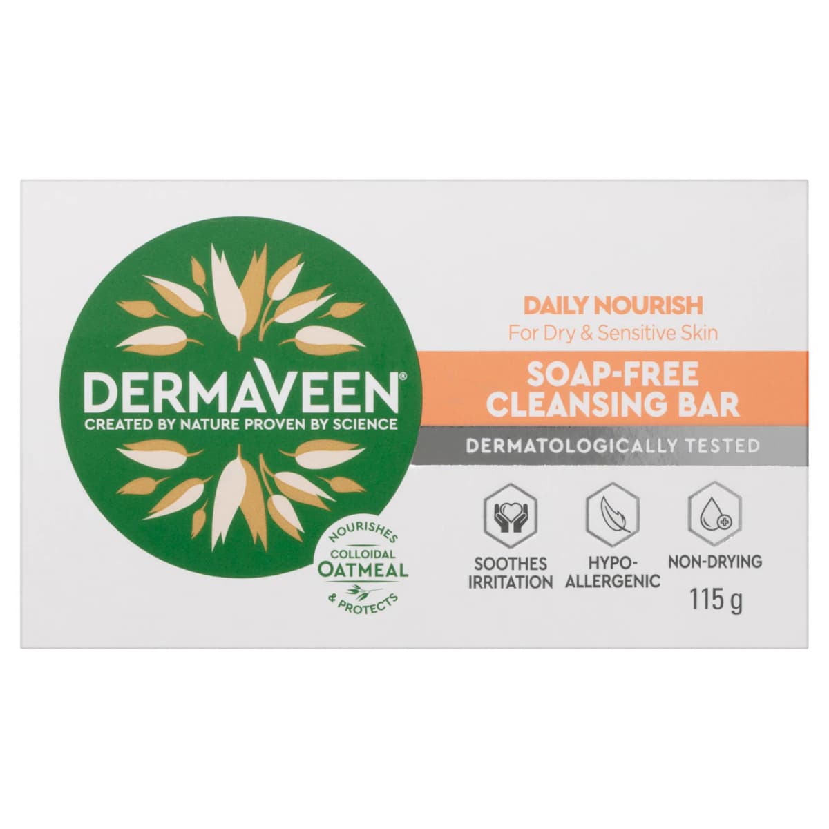 Thumbnail DermaVeen Daily Nourish Soap Free Cleansing Bar 115g