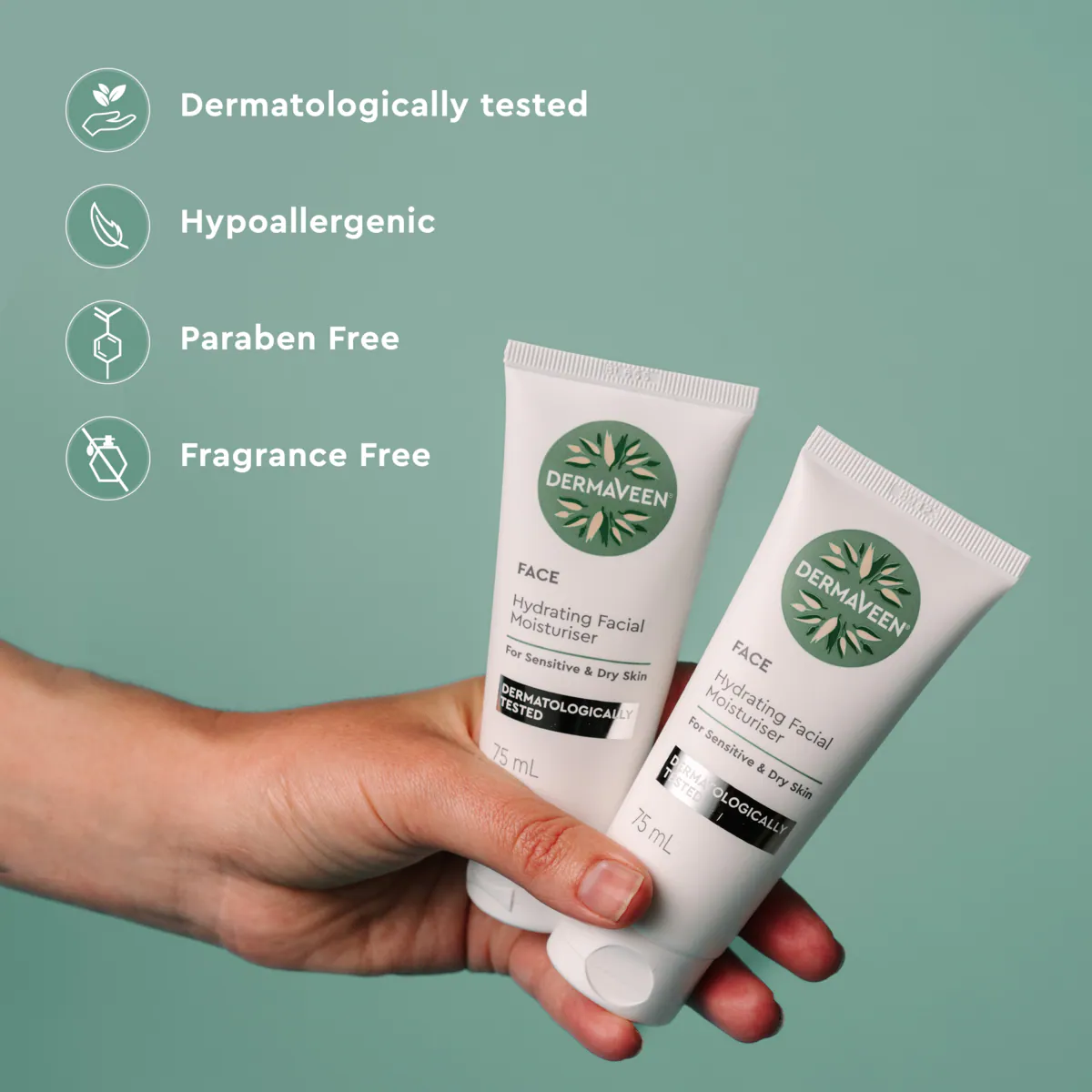 Thumbnail DermaVeen Hydrating Facial Moisturiser 75ml