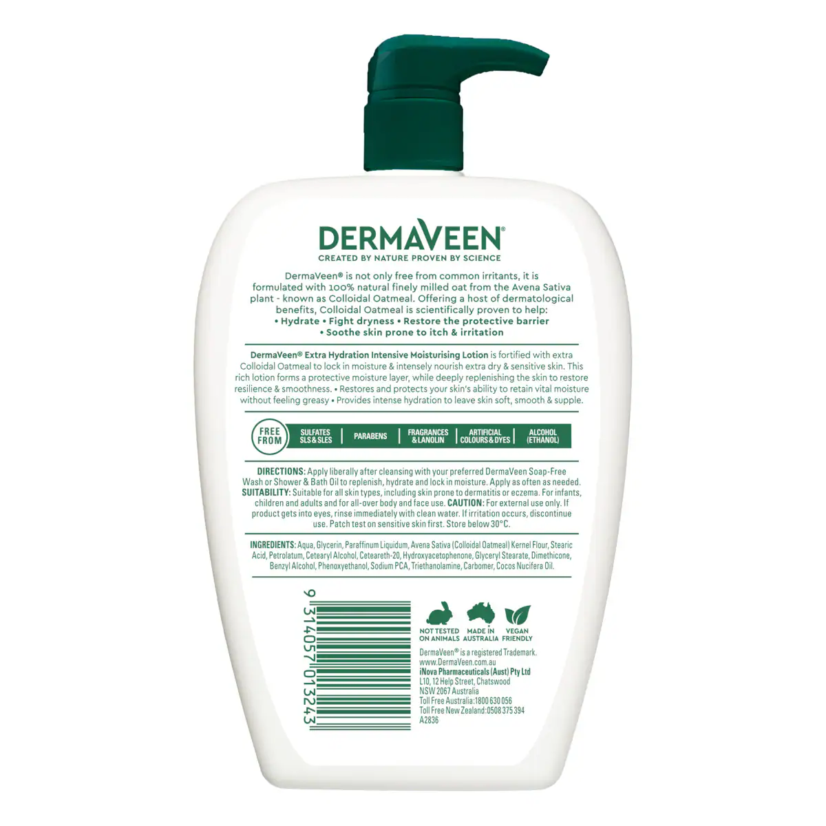 Thumbnail DermaVeen Extra Hydration Intensive Moisturising Lotion 500ml