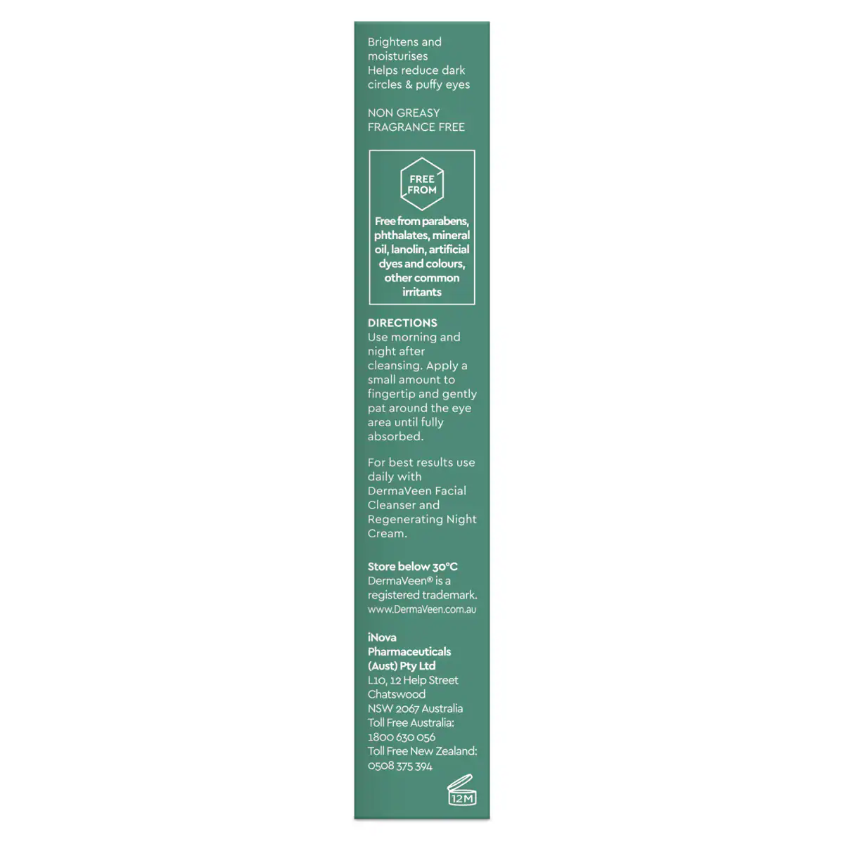 Thumbnail DermaVeen Moisture Bright Eye Cream 15ml