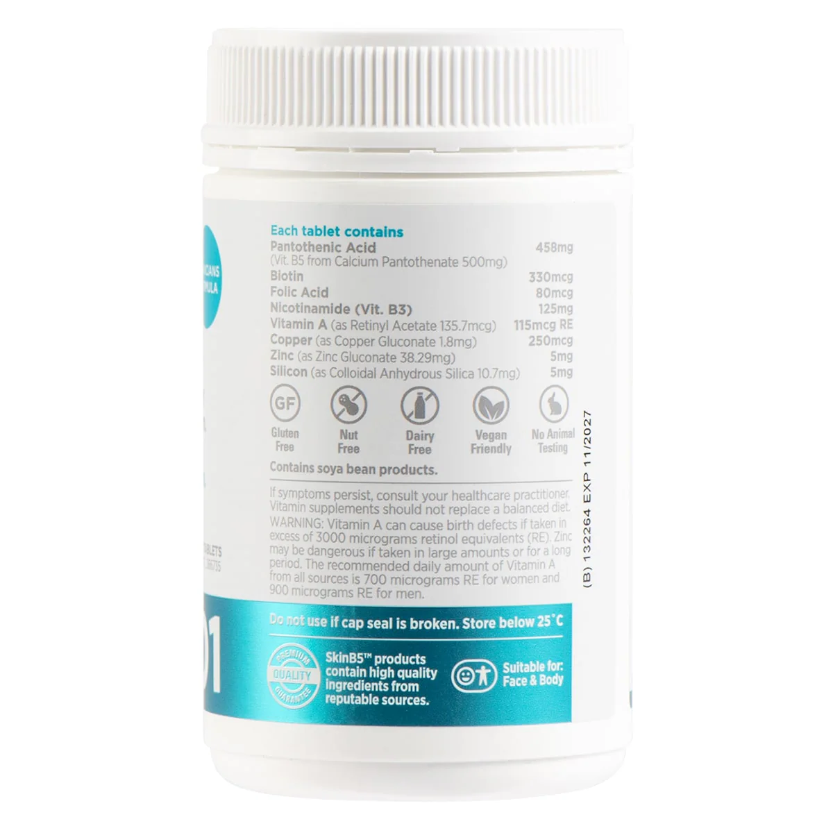 Thumbnail SkinB5 Professional Strength Acne Control Vitamins 180 Tablets