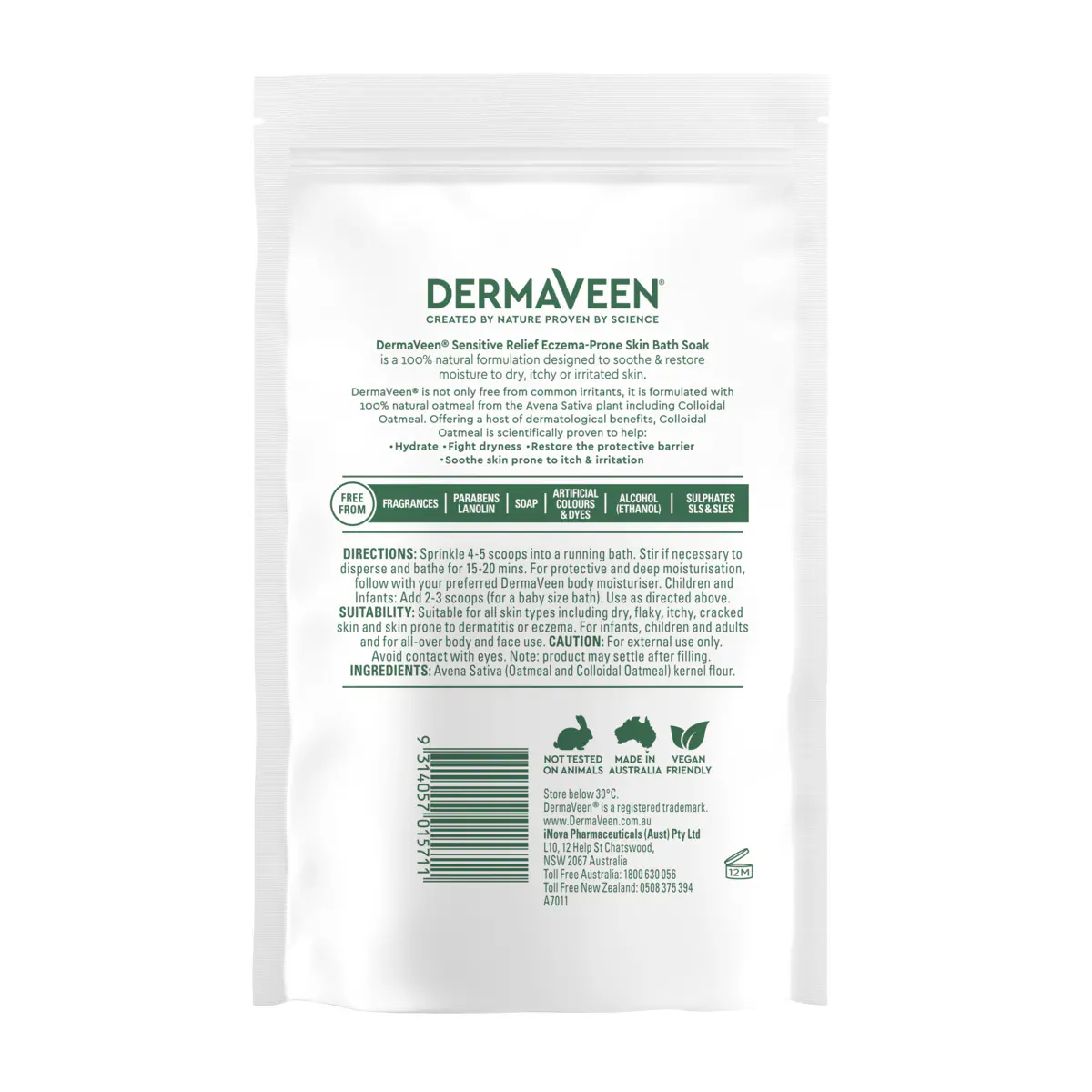 Thumbnail DermaVeen Sensitive Relief Calmexa Bath Soak 200g