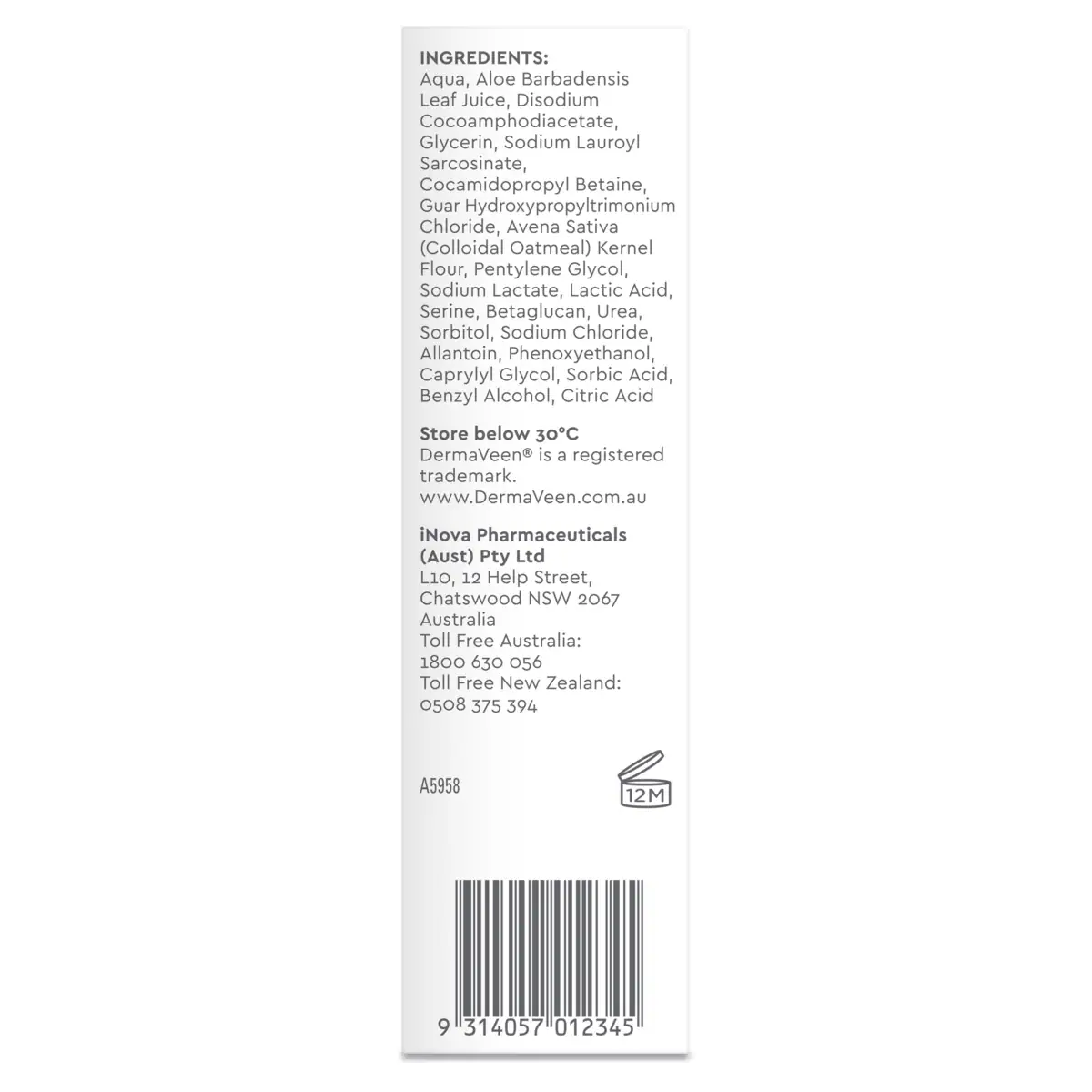 Thumbnail DermaVeen Foaming Facial Cleanser 125ml