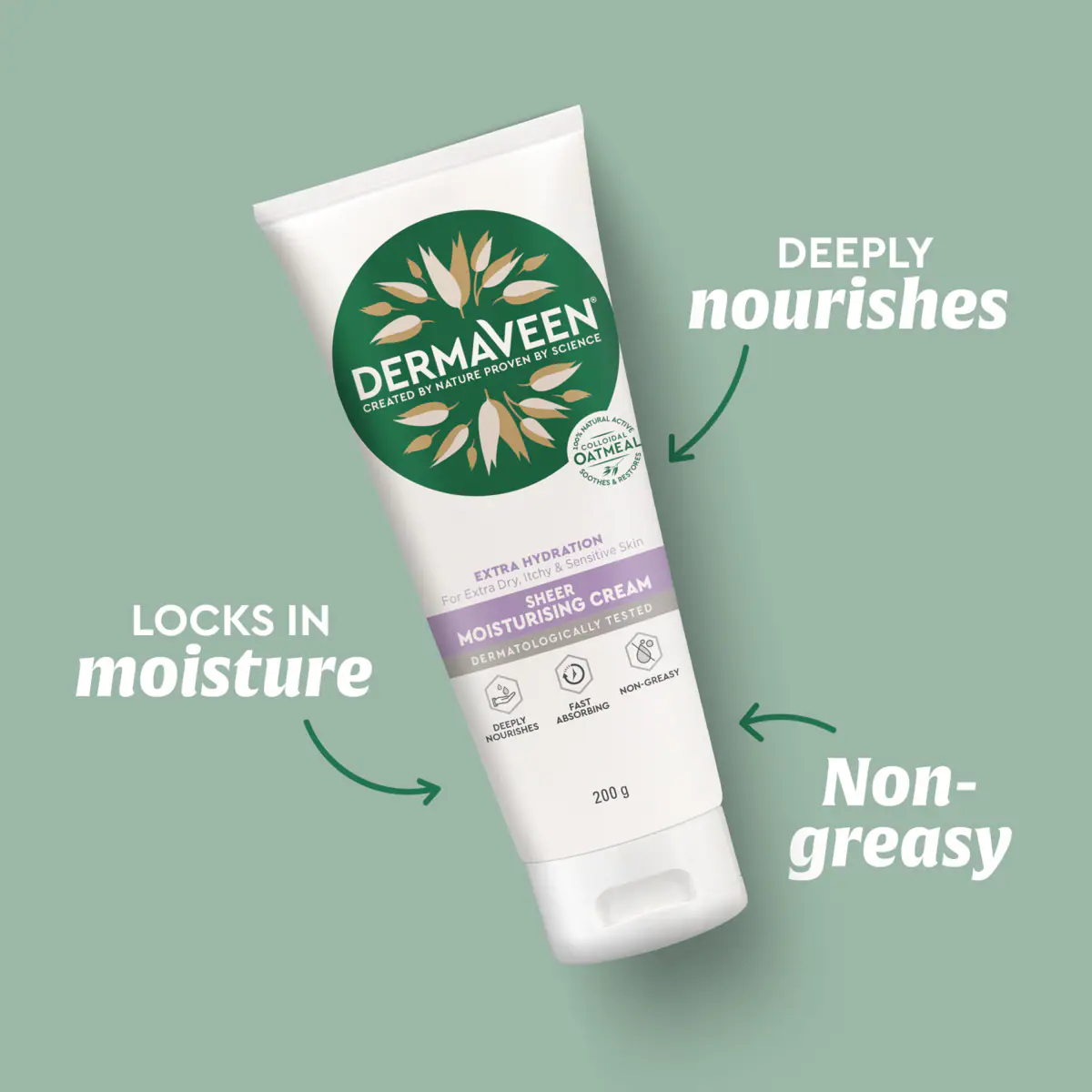 Thumbnail DermaVeen Extra Hydration Sheer Moisturising Cream 200g
