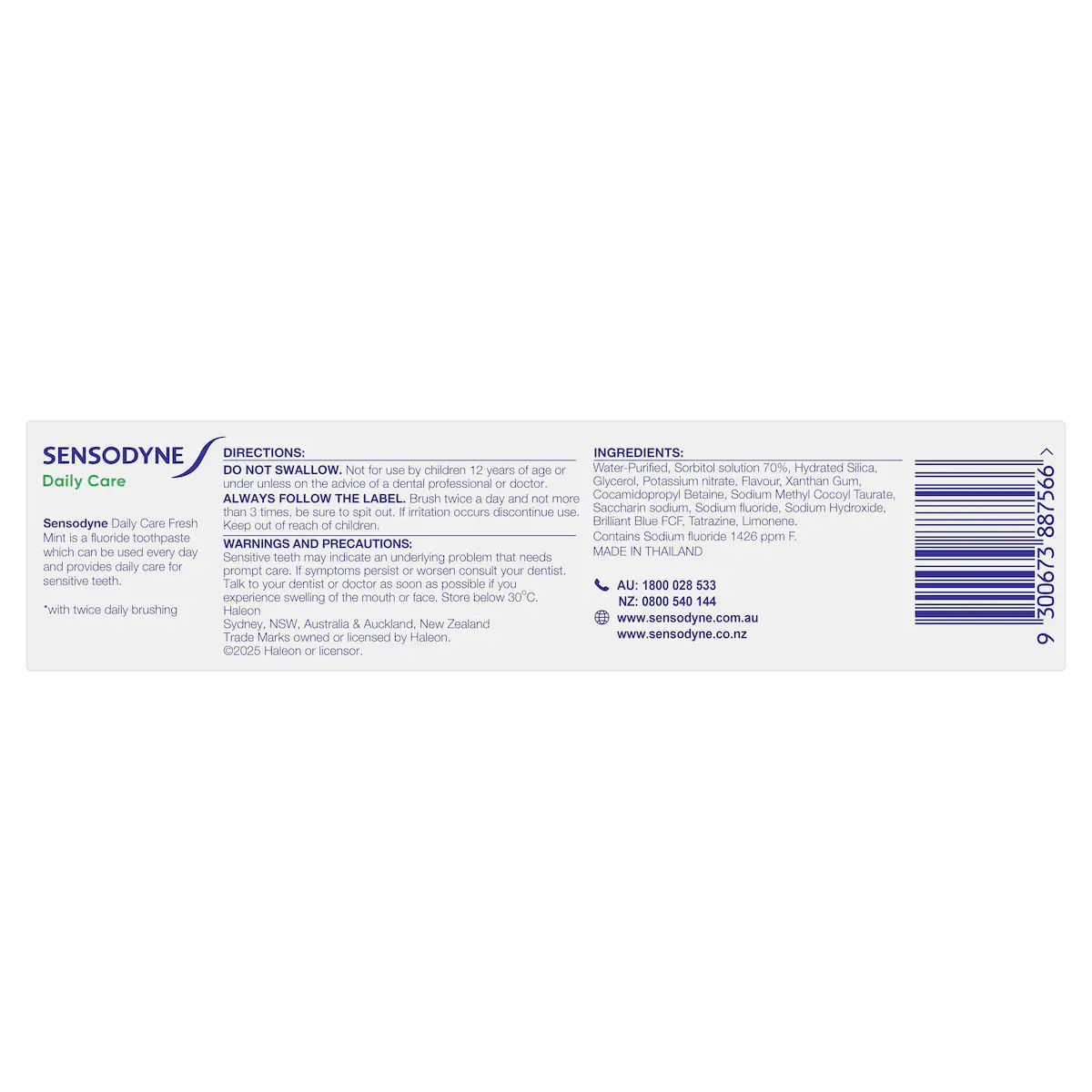 Thumbnail Sensodyne Daily Care Fresh Mint Toothpaste 100g