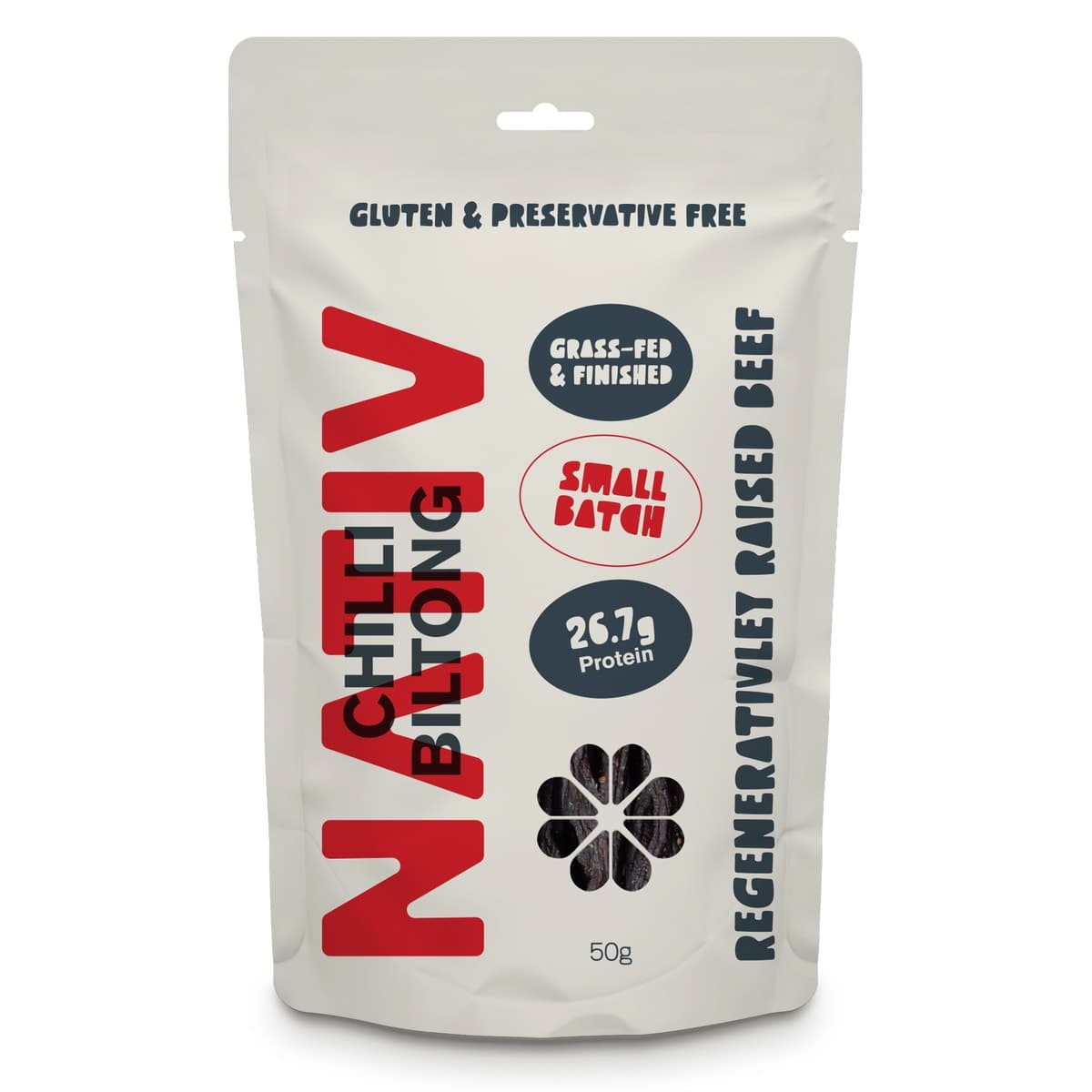 Thumbnail Nativ Foods Grass-Fed Beef Biltong Chilli 50g
