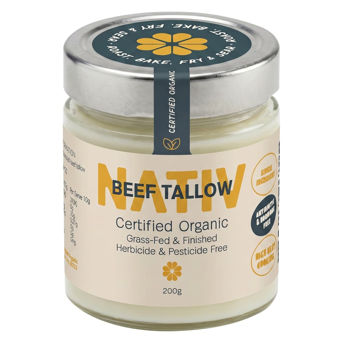 Thumbnail Nativ Foods Organic Grass-Fed Beef Tallow 200g