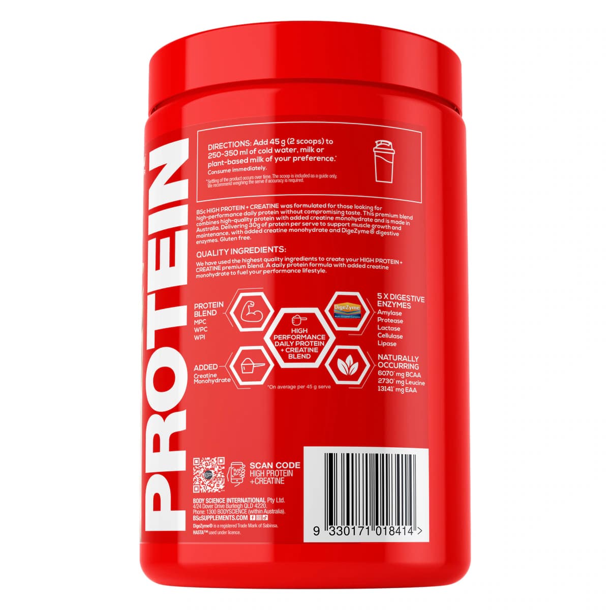 Thumbnail BSc High Protein + Creatine Vanilla 720g