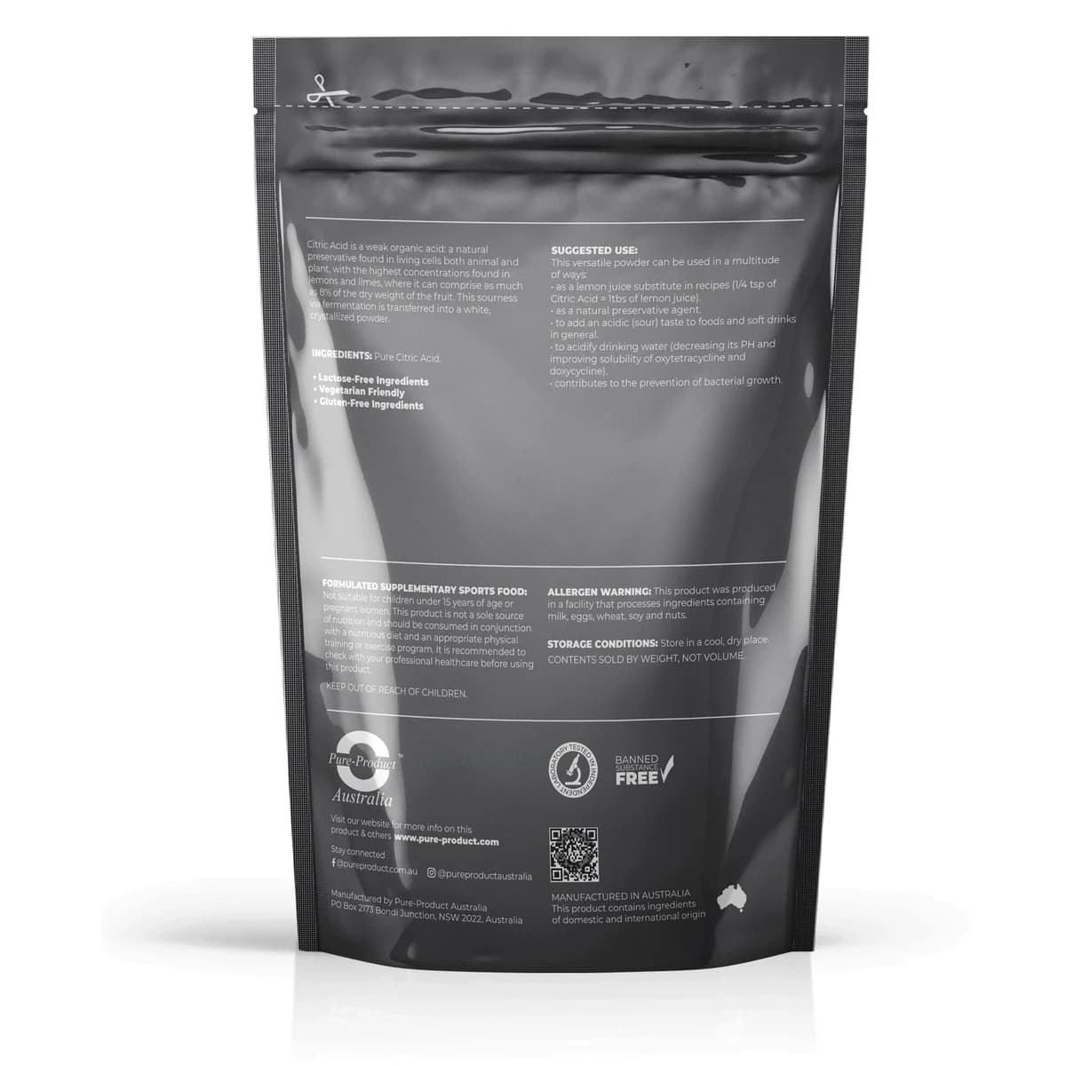 Thumbnail Pure Product Australia Citric Acid Powder 500g