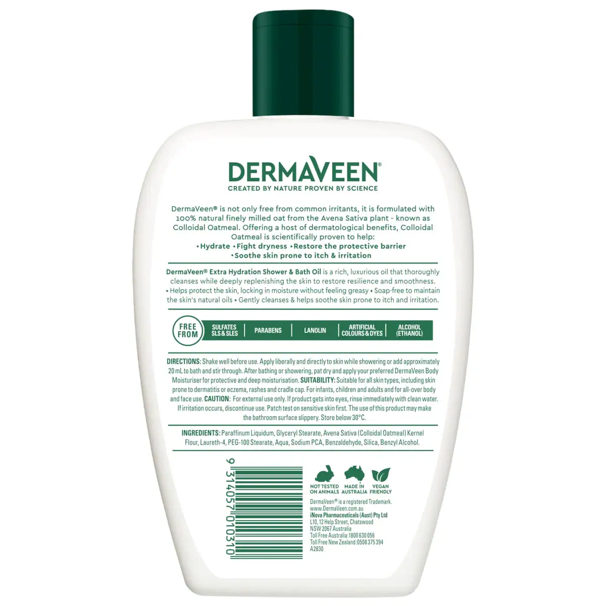 Thumbnail DermaVeen Extra Hydration Shower & Bath Oil 1 Litre