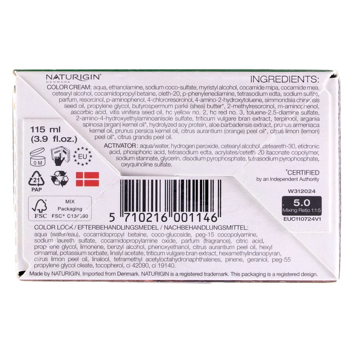 Thumbnail Naturigin 5.0 Light Chocolate Brown Natural Permanent Hair Colour