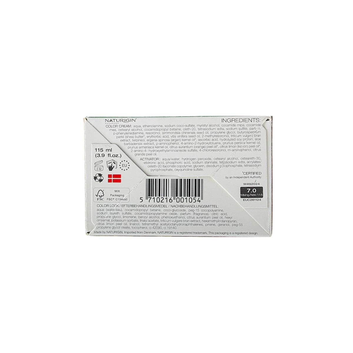 Thumbnail Naturigin 7.0 Natural Medium Blonde Natural Permanent Hair Colour