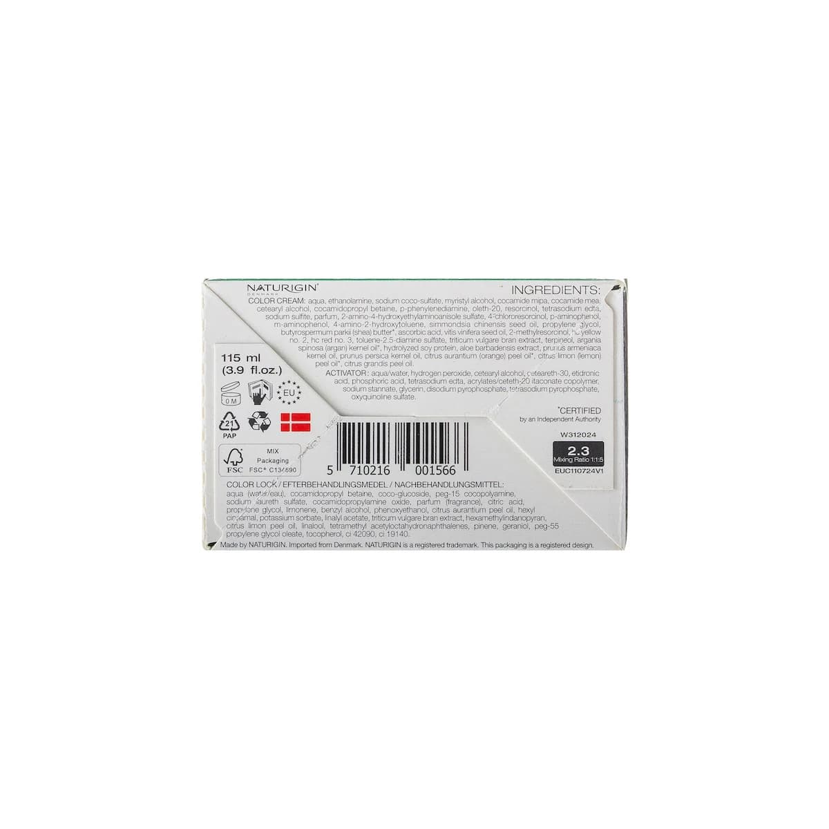 Thumbnail Naturigin 2.3 Ebony Natural Permanent Hair Colour