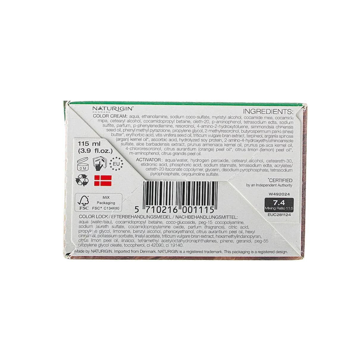 Thumbnail Naturigin 7.4 Medium Blonde Red Natural Permanent Hair Colour