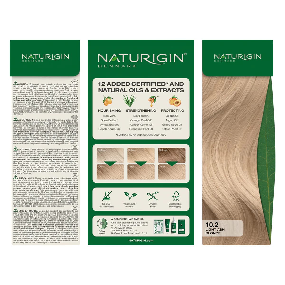 Thumbnail Naturigin 10.2 Lightest Ash Blonde Natural Permanent Hair Colour