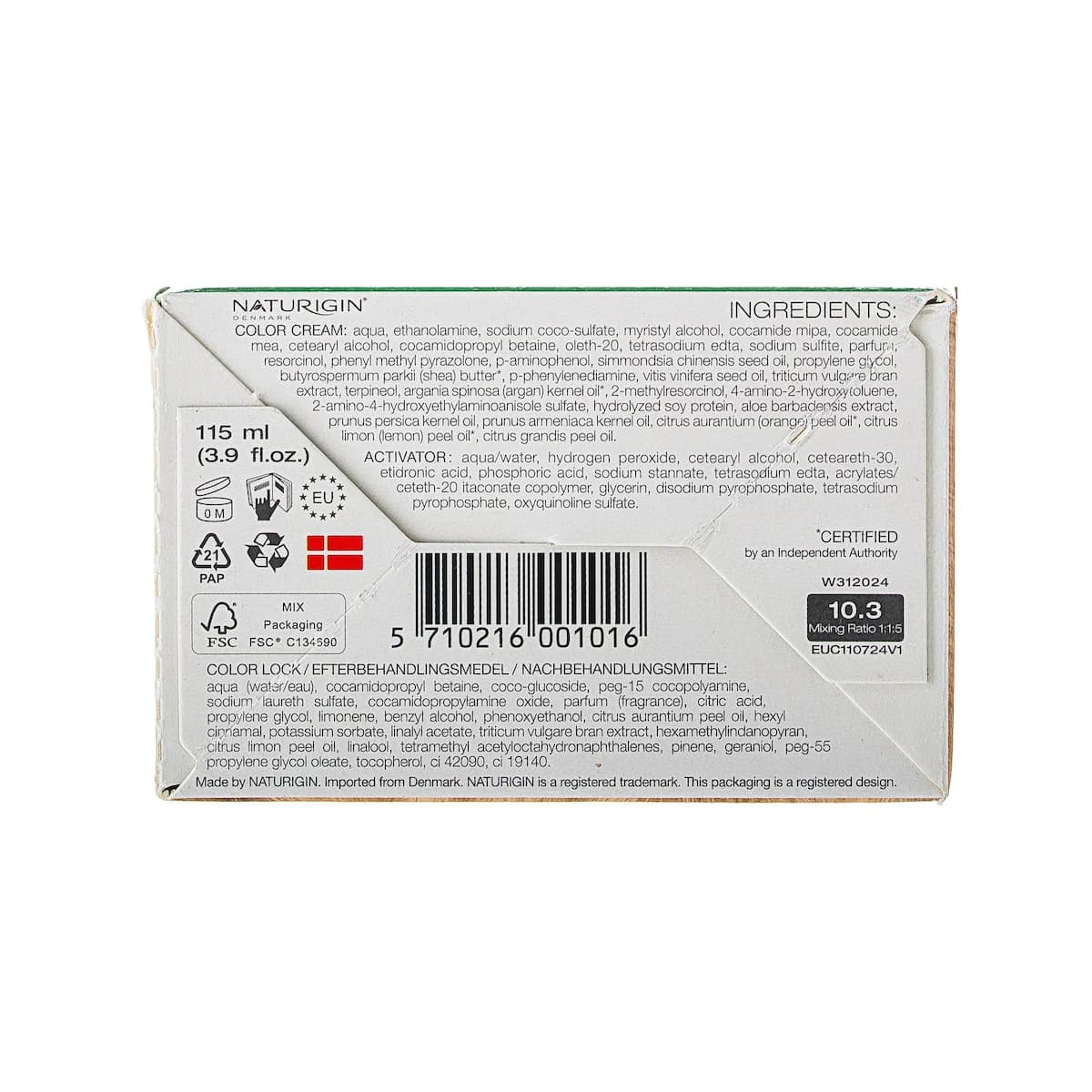 Thumbnail Naturigin 10.3 Golden Beige Blonde Natural Permanent Hair Colour