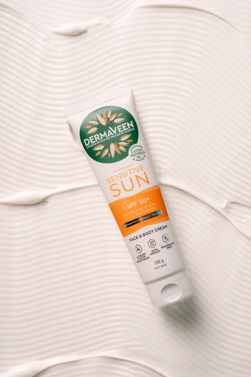 Thumbnail DermaVeen Sensitive Sun SPF 50+ Moisturising UVB + UVA Sunscreen 100g
