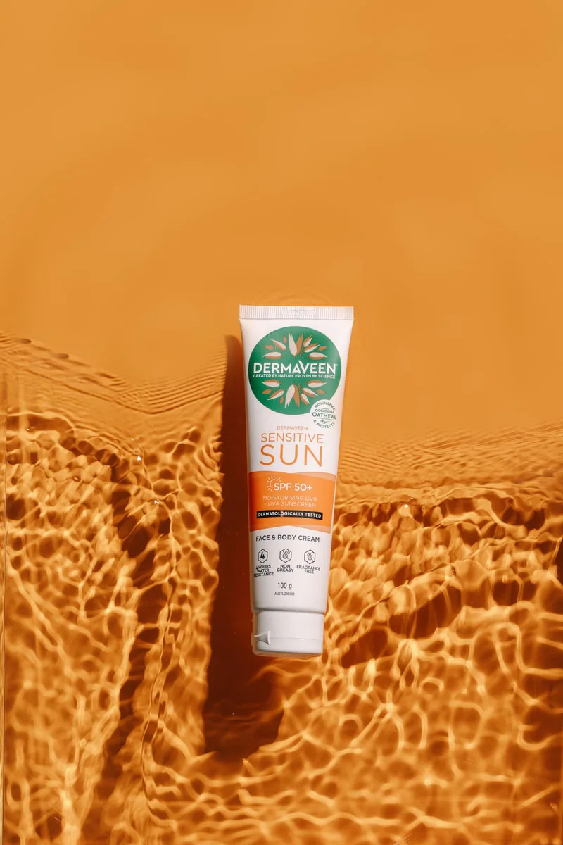 Thumbnail DermaVeen Sensitive Sun SPF 50+ Moisturising UVB + UVA Sunscreen 100g
