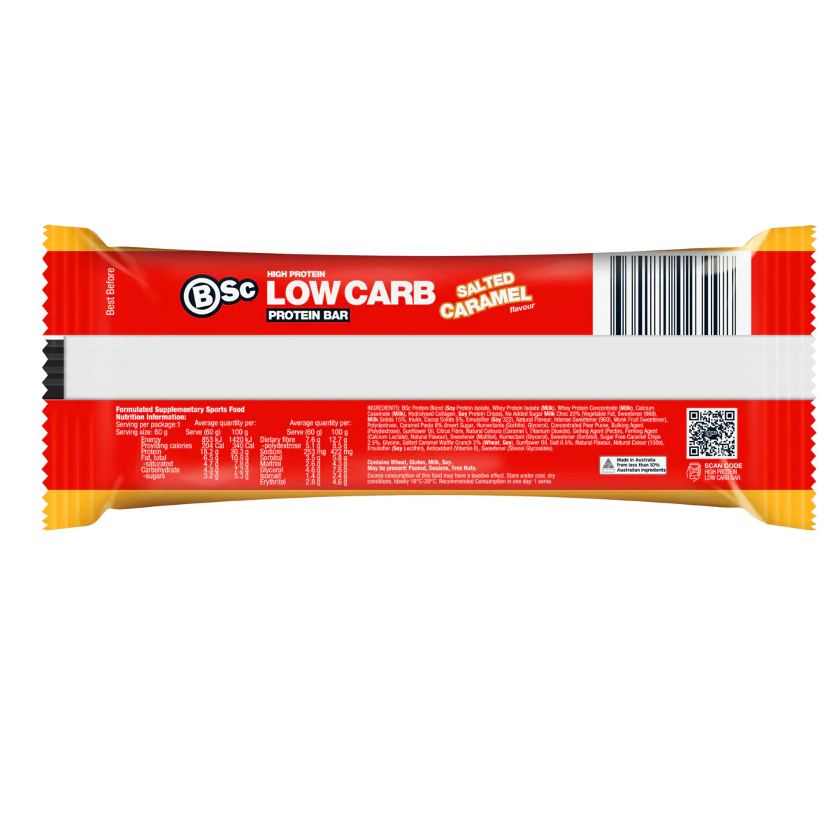 Thumbnail BSc High Protein Low Carb Bars Box Salted Caramel 12 x 60g
