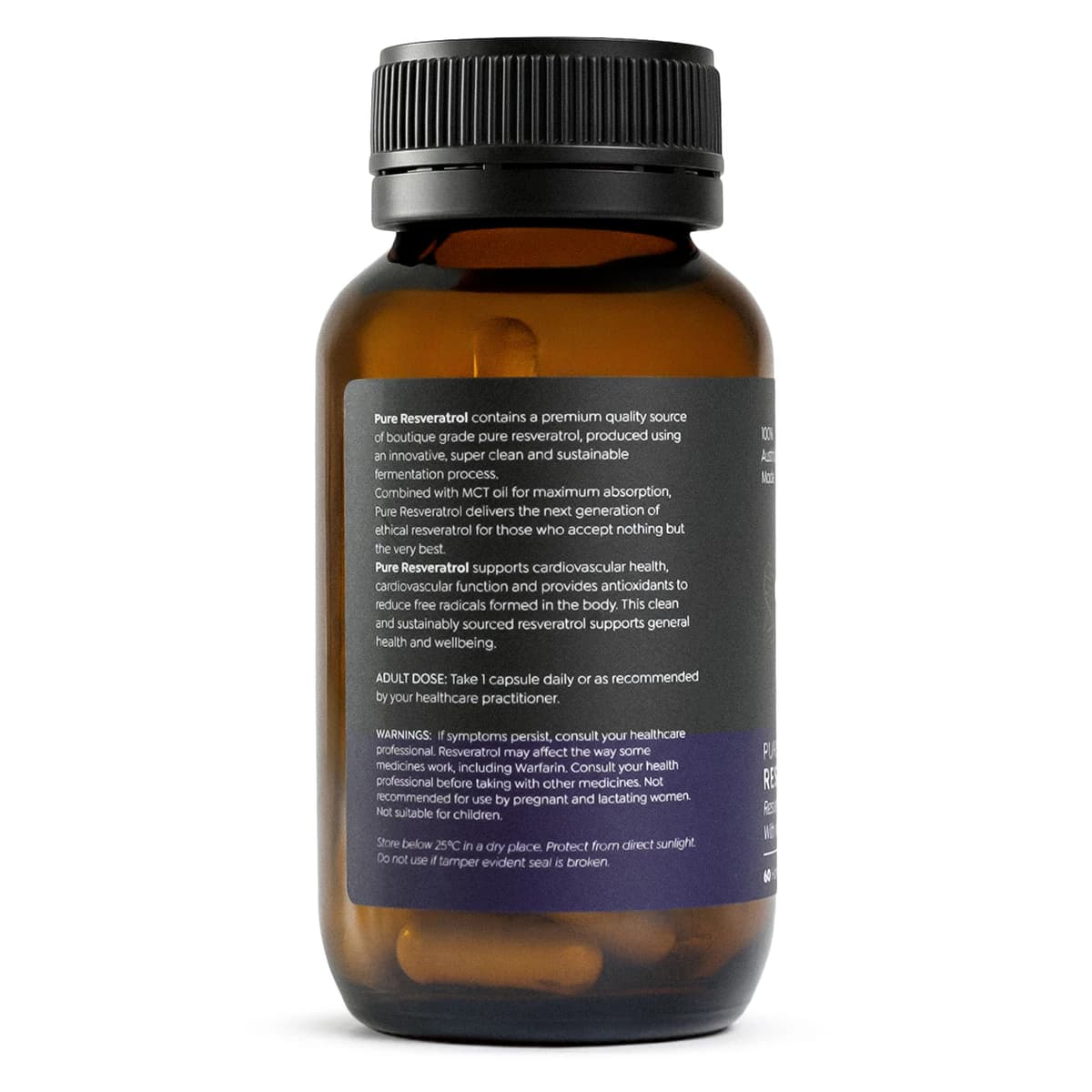 Thumbnail Genetic Labs Australia Pure Trans-Resveratrol with MCT Oil 60 Capsules