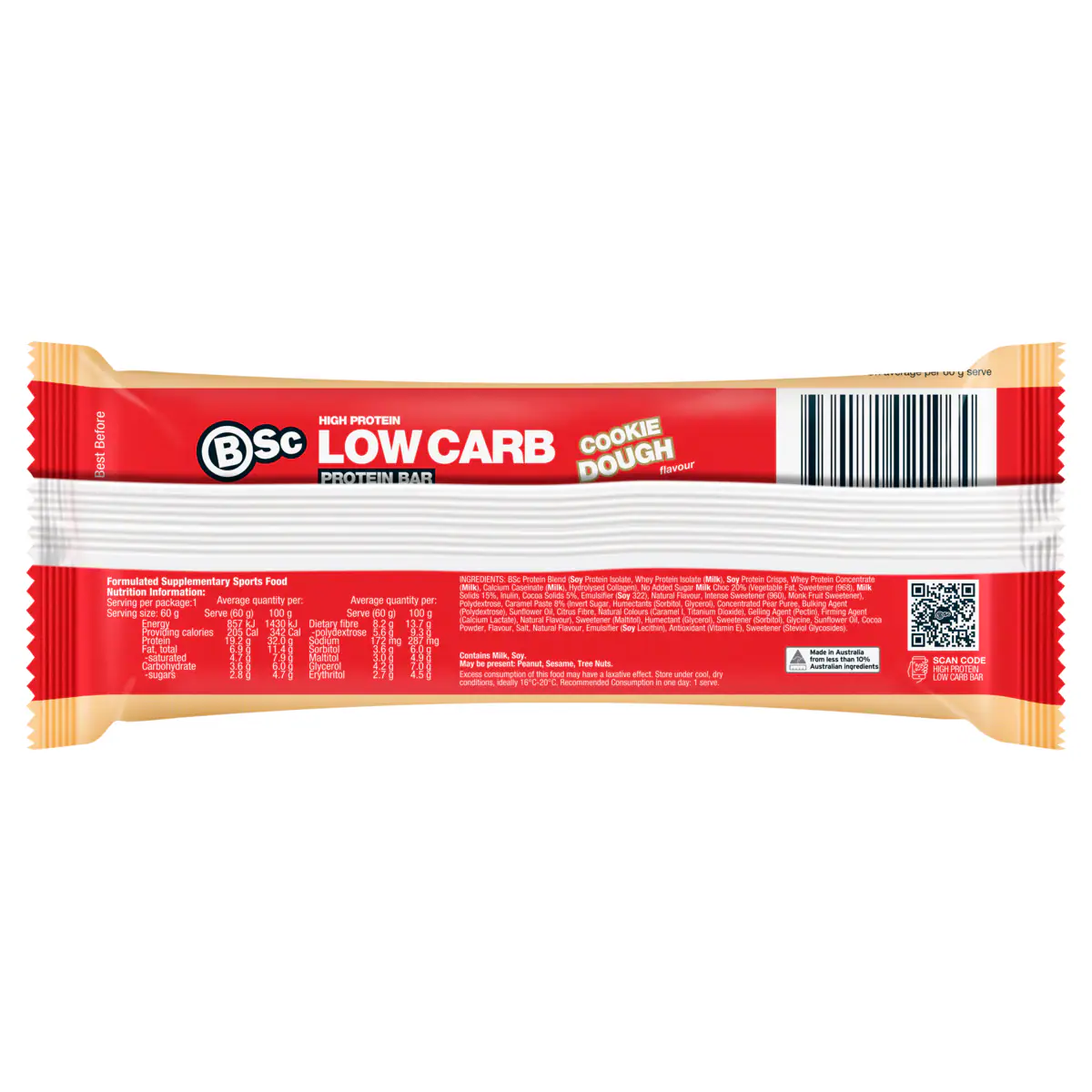 Thumbnail BSc High Protein Low Carb Bar Cookie Dough 12 x 60g