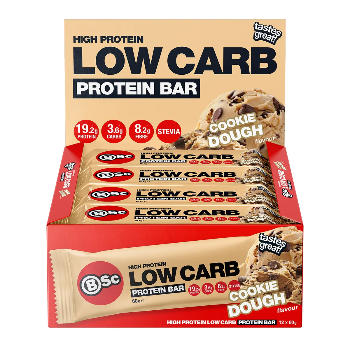 Thumbnail BSc High Protein Low Carb Bar Cookie Dough 12 x 60g