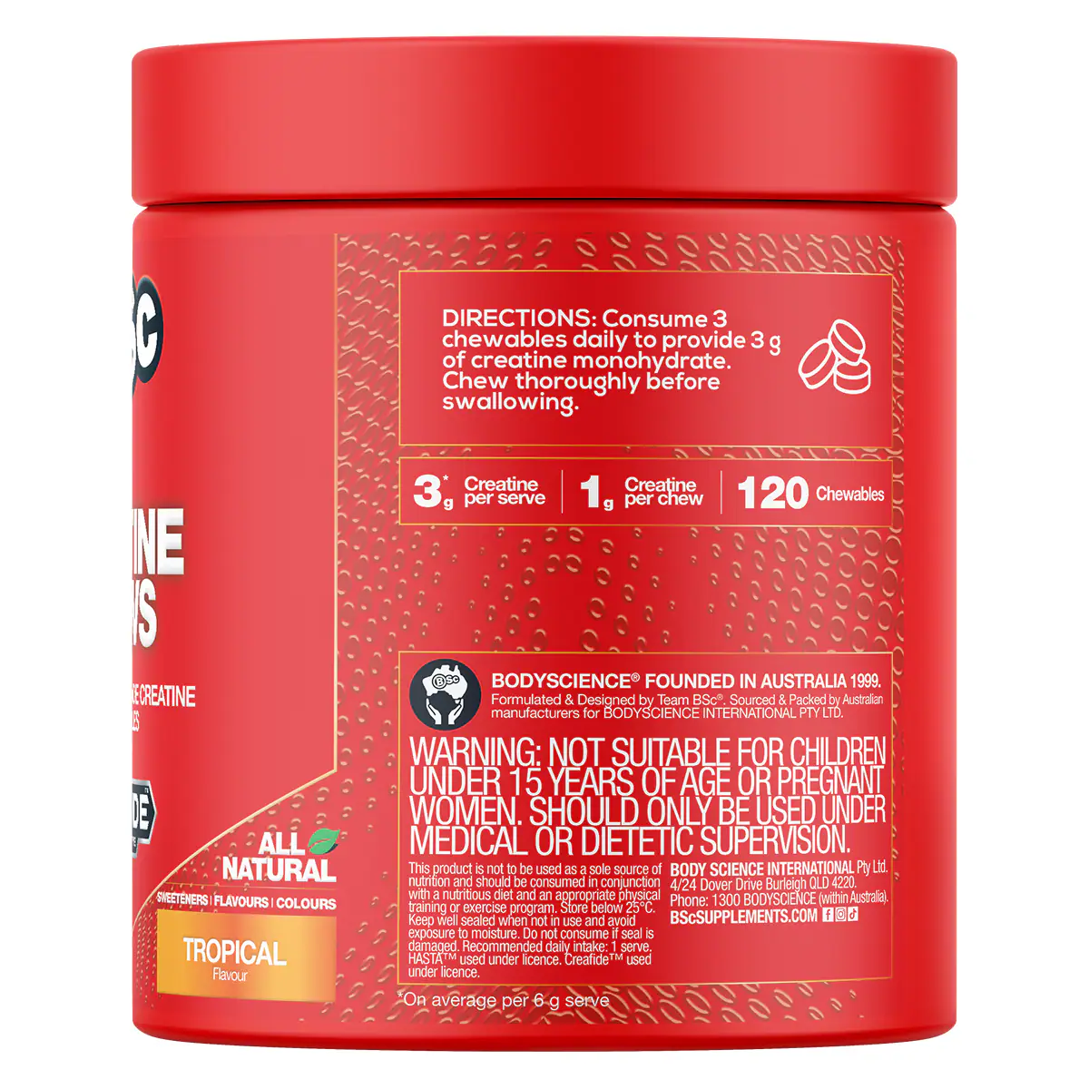Thumbnail BSc Creatine Chews Tropical Flavour 120 Chewables