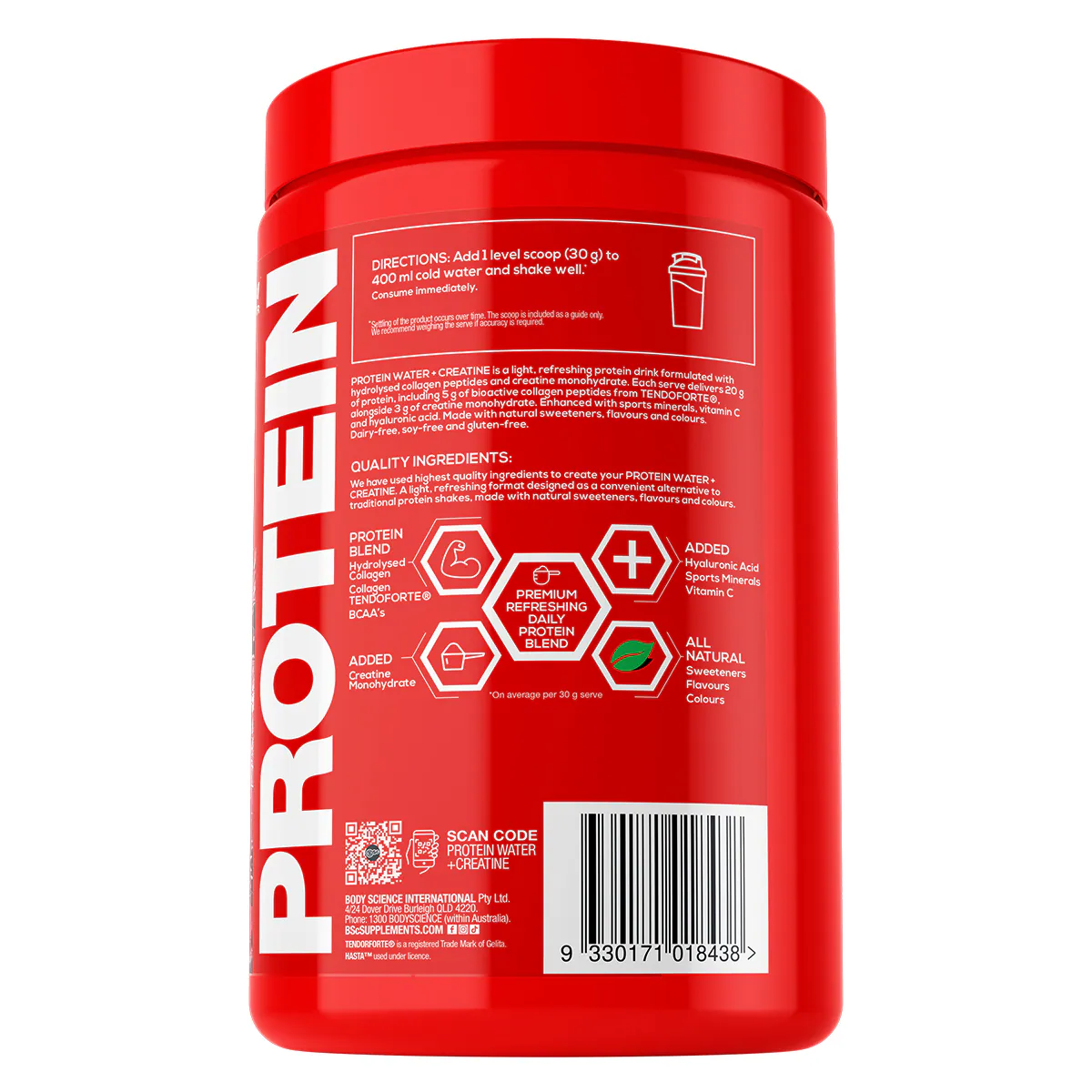 Thumbnail BSc Protein Water + Creatine Berry 700g