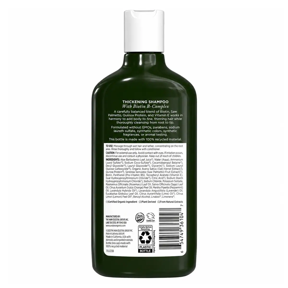 Thumbnail Avalon Organics Thickening Biotin B Complex Shampoo 325ml