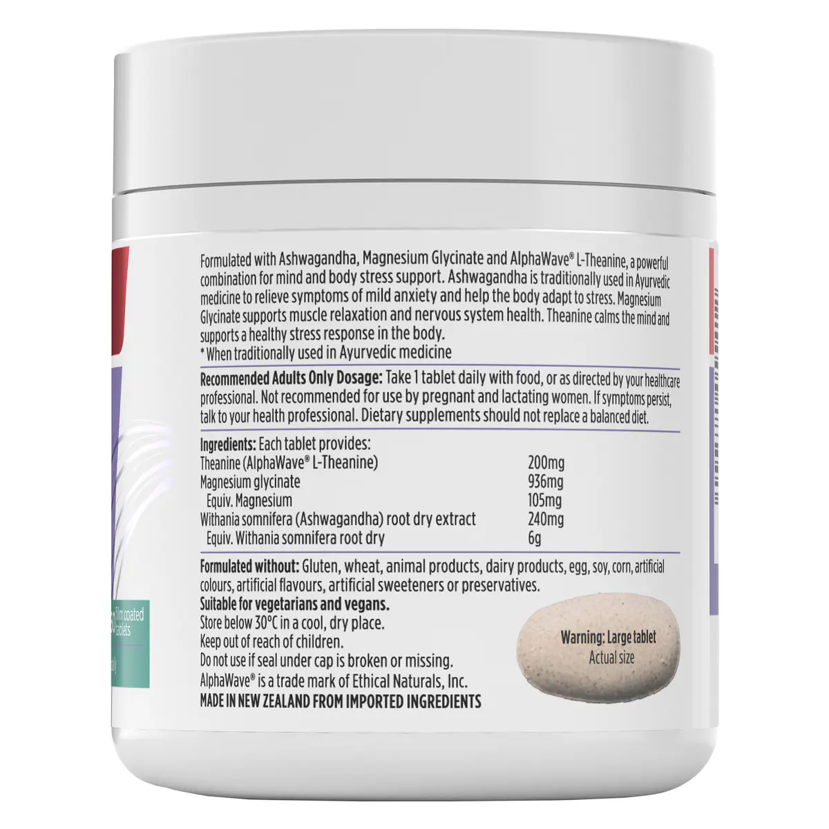 Thumbnail Nutra Life Ashwagandha + Magnesium Glycinate & L-theanine 60 Tablets