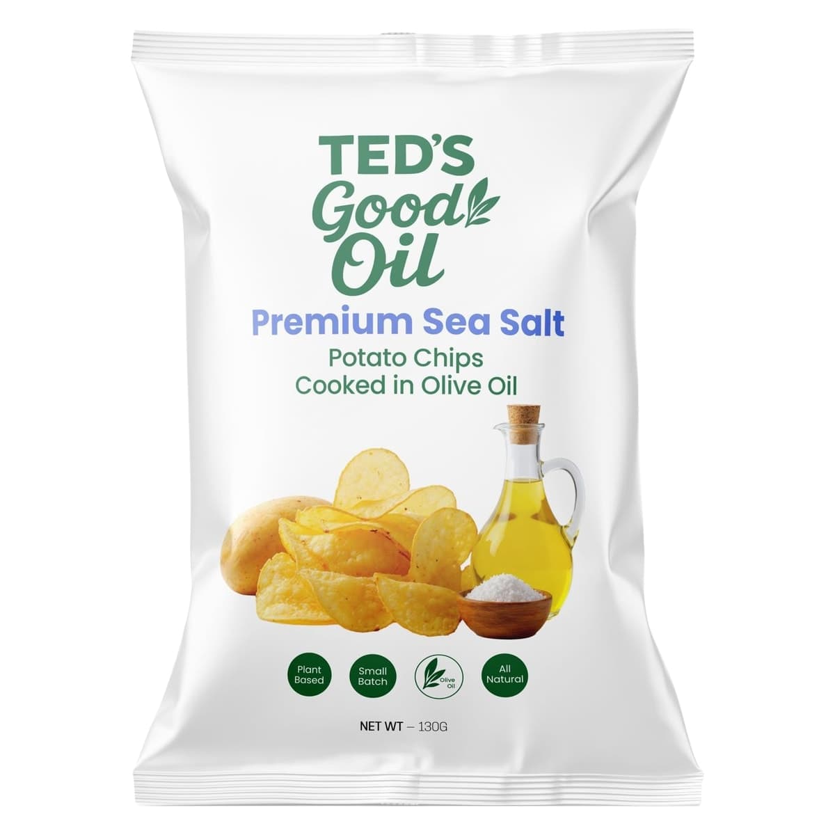 Thumbnail Ted's Good Oil Premium Sea Salt Potato Chips In Avocado Oil 130g