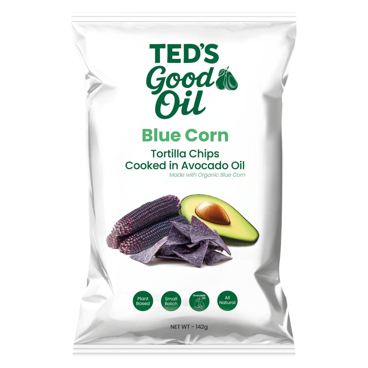 Thumbnail Ted's Good Oil Blue Corn Tortilla Chips In Avocado Oil 142g