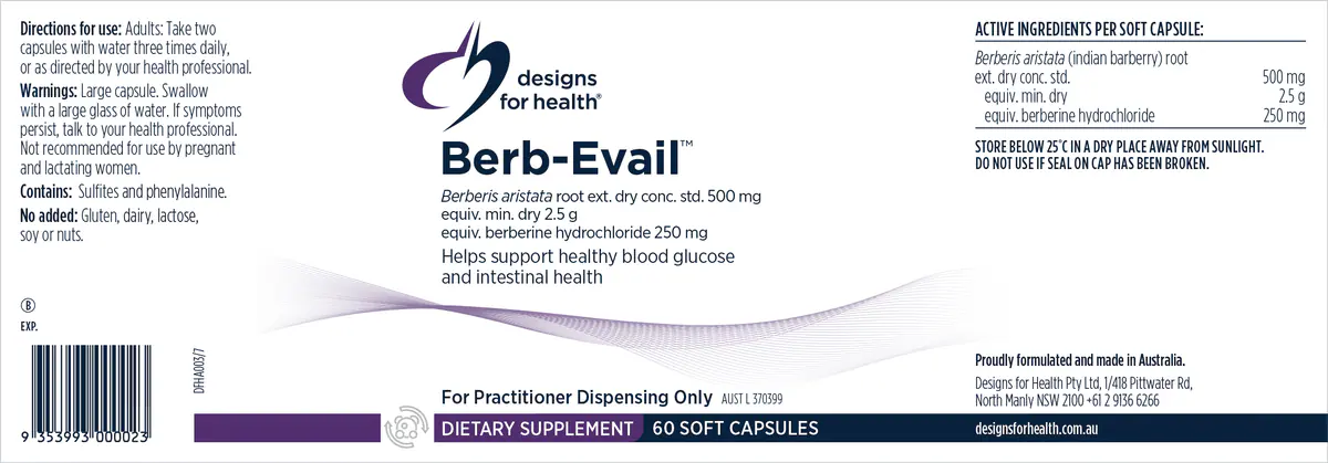 Thumbnail Designs for Health Berb-Evail 60 Soft Capsules