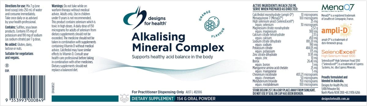 Thumbnail Designs For Health Alkalising Mineral Complex Powder 154g