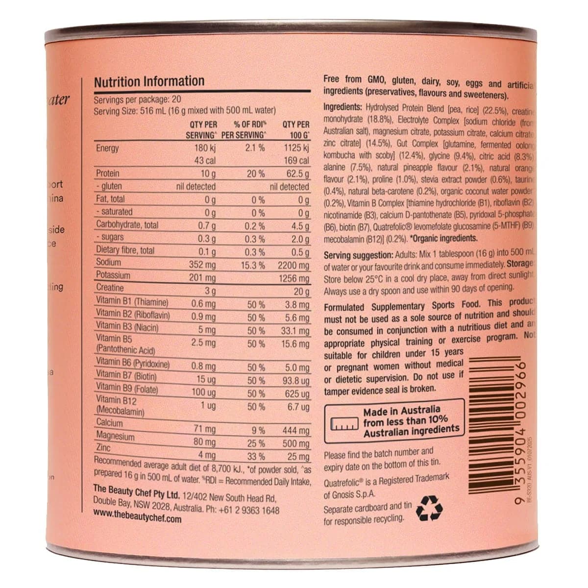 Thumbnail The Beauty Chef Body Electric Powder Tropical 320g