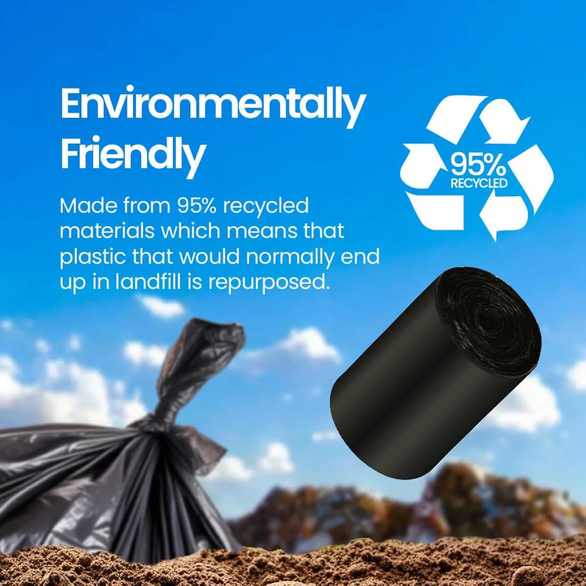 Thumbnail White Magic Eco Basics Recycled Garbage Bags Small 12L x 45 Bags