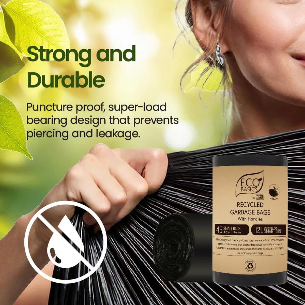 Thumbnail White Magic Eco Basics Recycled Garbage Bags Small 12L x 45 Bags