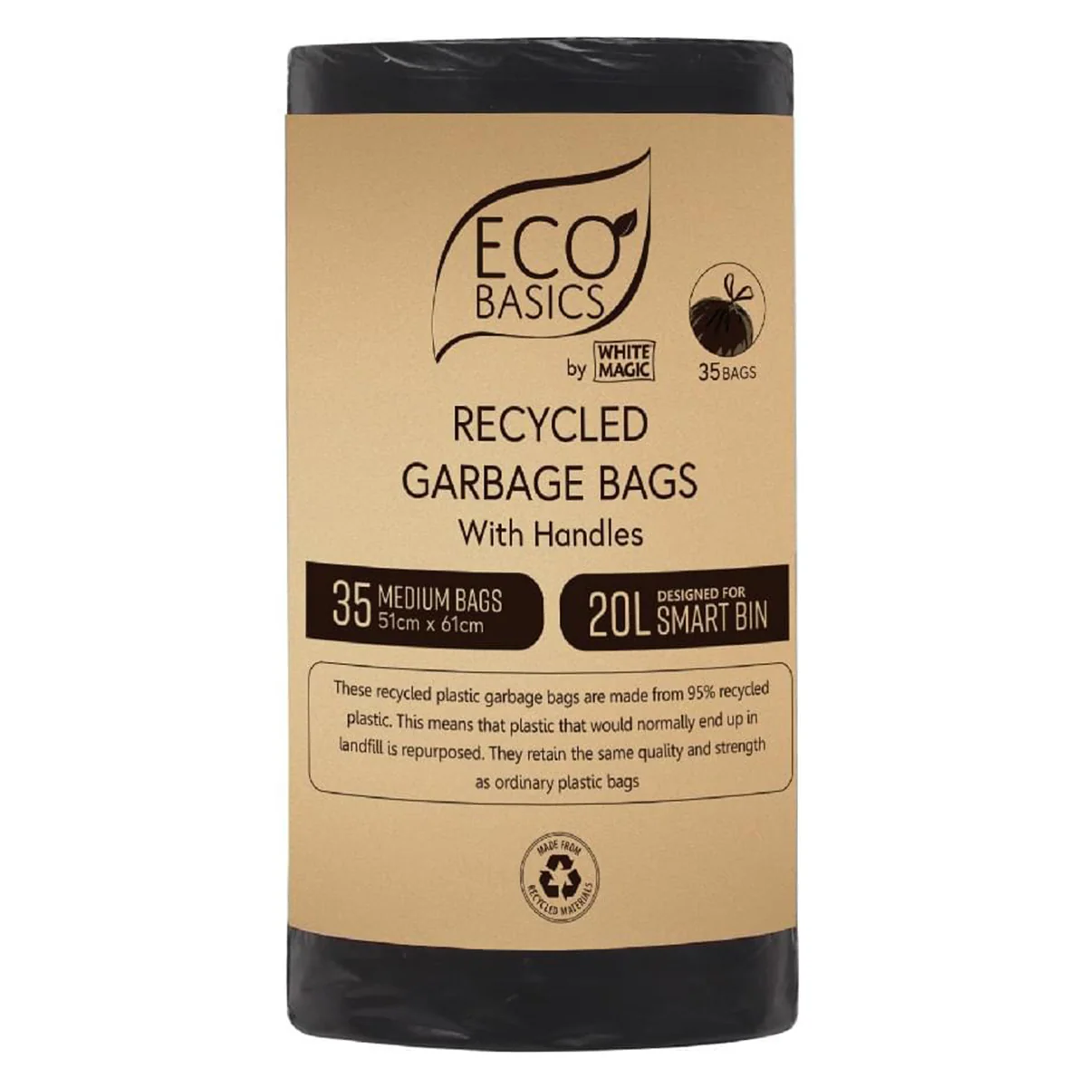 Thumbnail White Magic Eco Basics Recycled Garbage Bags Medium 20L x 35 Bags