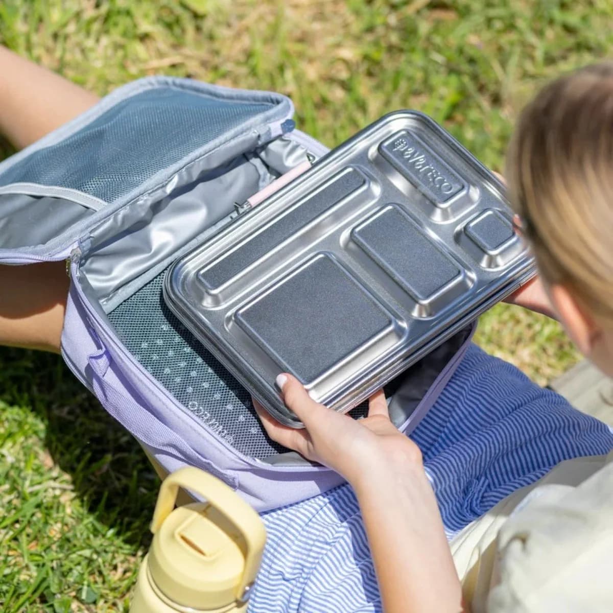 Thumbnail Ever Eco Stainless Steel Bento Lunch Box 2 Compartment 1400ml