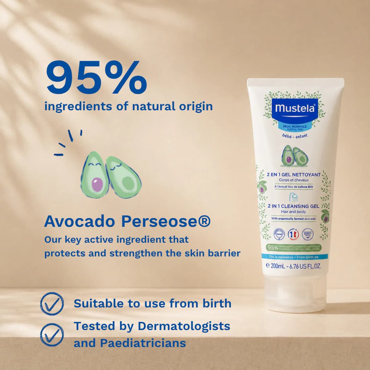 Thumbnail Mustela 2 In 1 Cleansing Gel 200ml