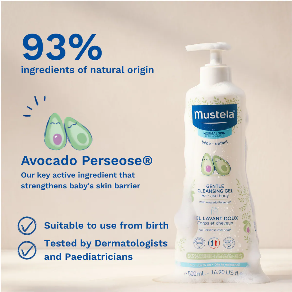 Thumbnail Mustela Gentle Cleansing Gel Hair & Body 500ml
