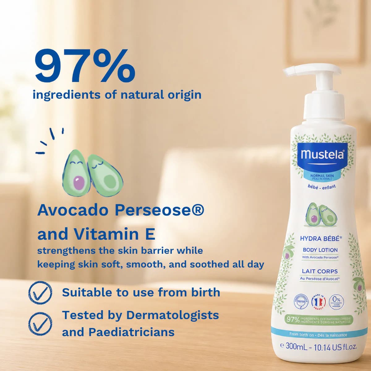Thumbnail Mustela Hydra-Bebe Body Lotion 300ml