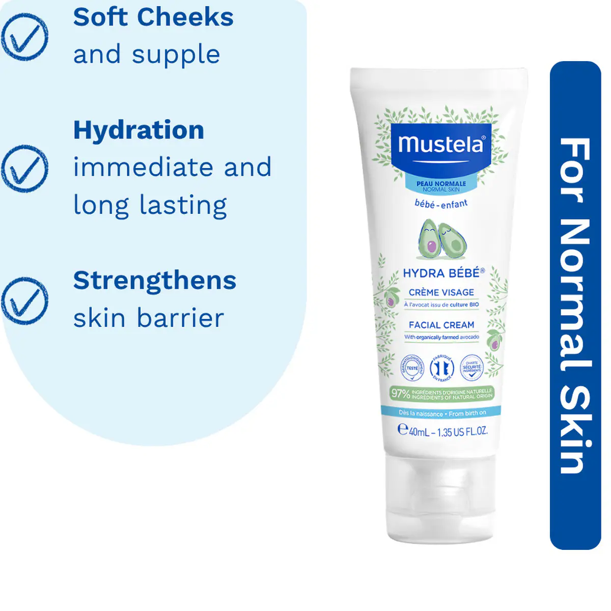 Thumbnail Mustela Hydra-Bebe Facial Cream 40ml