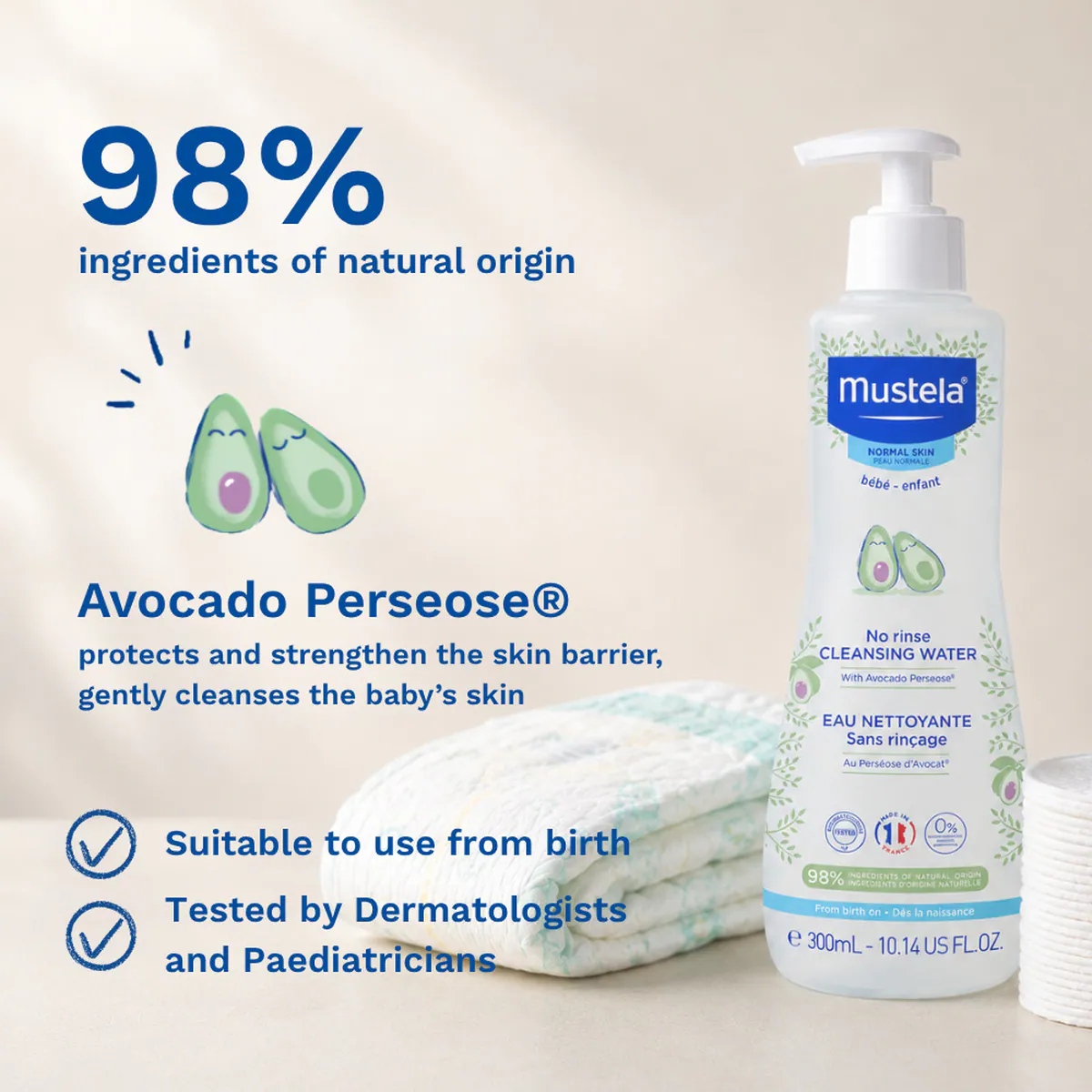 Thumbnail Mustela No-Rinse Cleansing Water 300ml