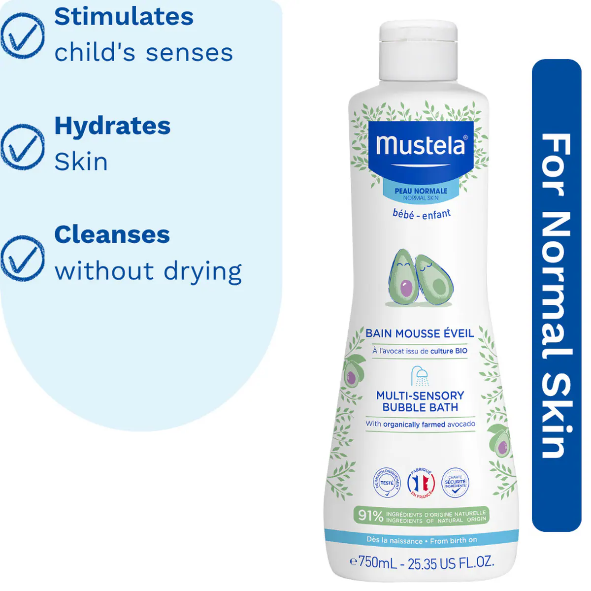 Thumbnail Mustela Multi Sensory Bubble Bath 750ml